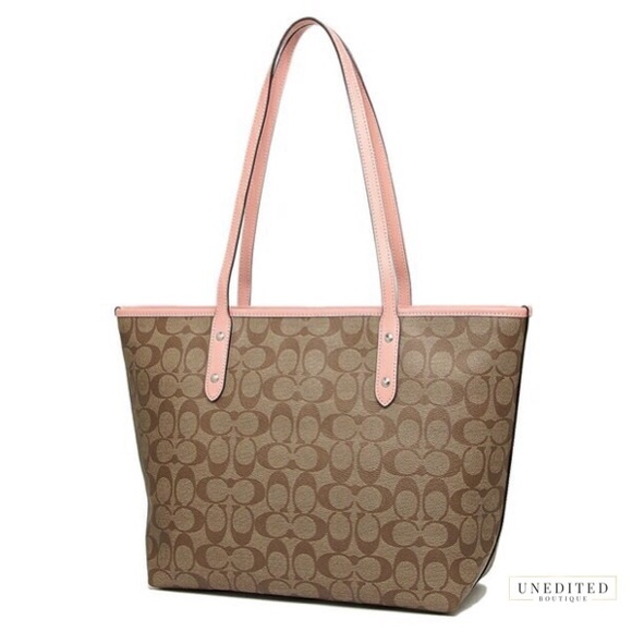 NWT - Coach City Zip Tote,  Signature / Petal - Picture 6 of 8